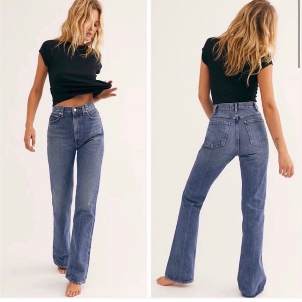 AGOLDE 26 Vintage Flare High Rise Jeans in Absolute